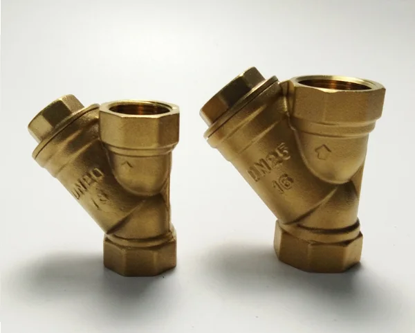 Y strainer drain Brass check valve filter pipe fitting air steam plumbing valve