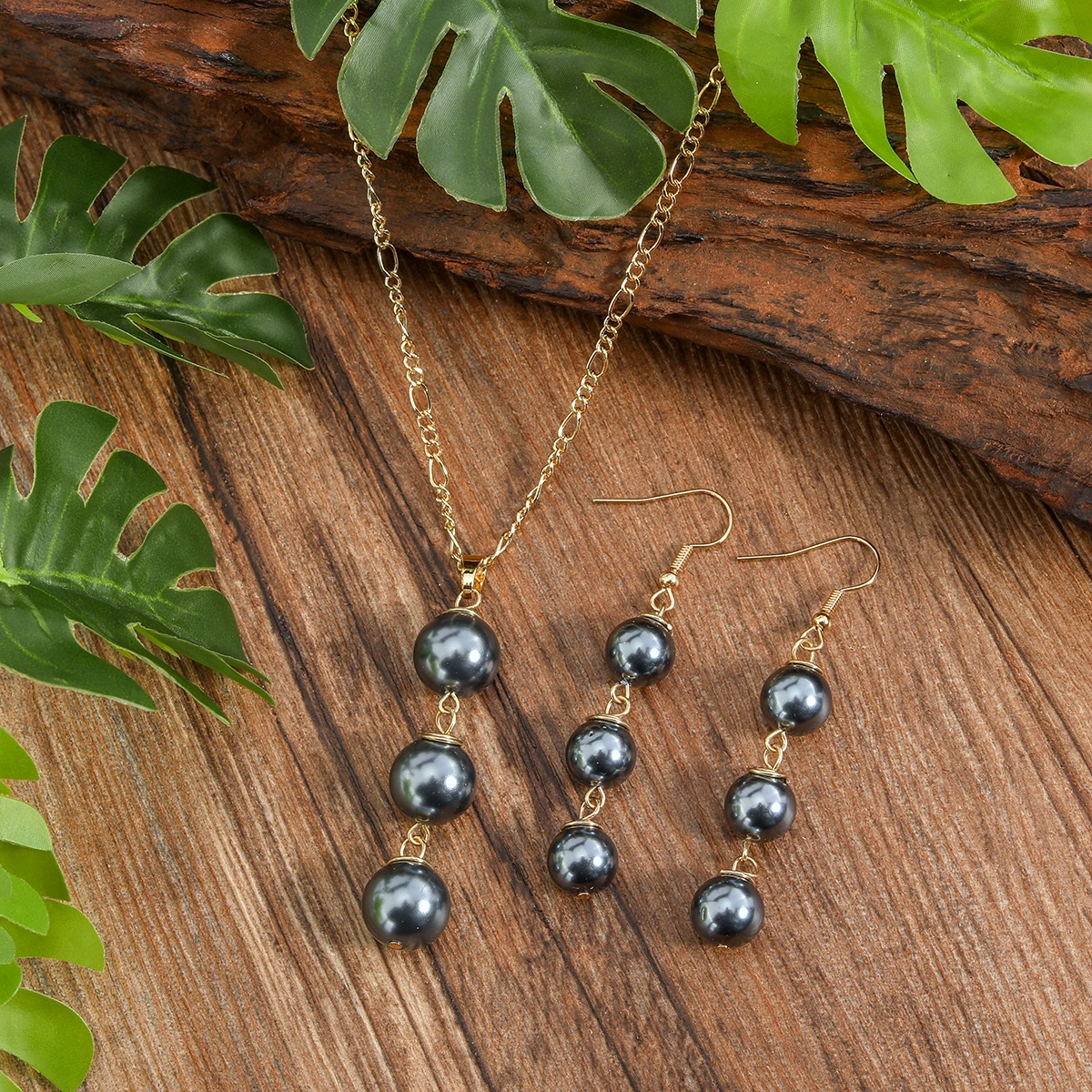 Hot selling new minimal shell pearl pendant necklaces fashion jewelry sets necklace