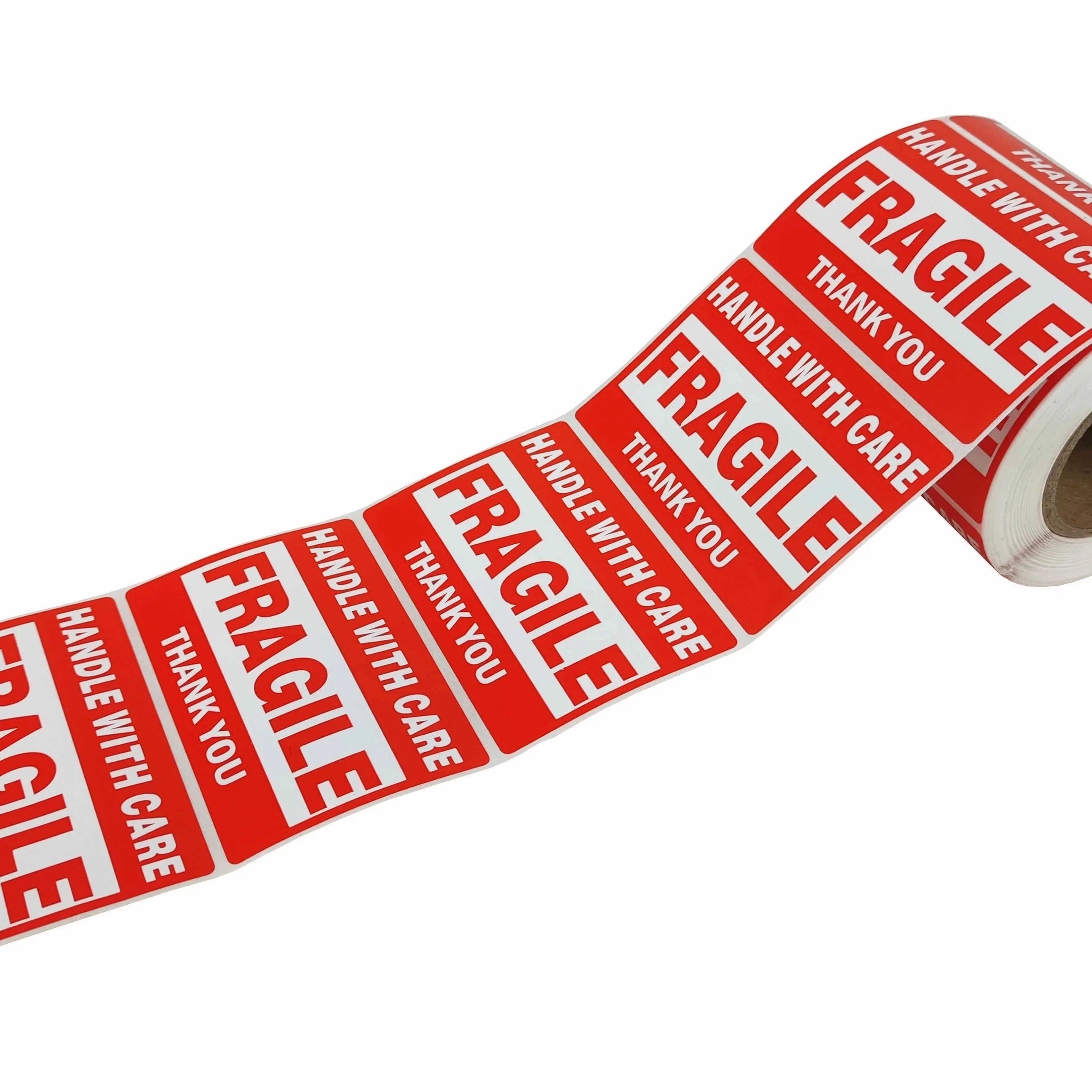 Custom Adhesive Sticker  Paper Warning Label Roll  Shipping Fragile Label Sticker