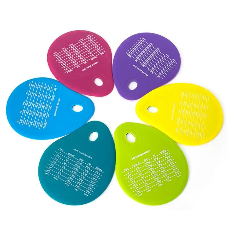 Durable Silicone Kitchen Dough/Bowl/Pan/Dish Scrapers with Measurements