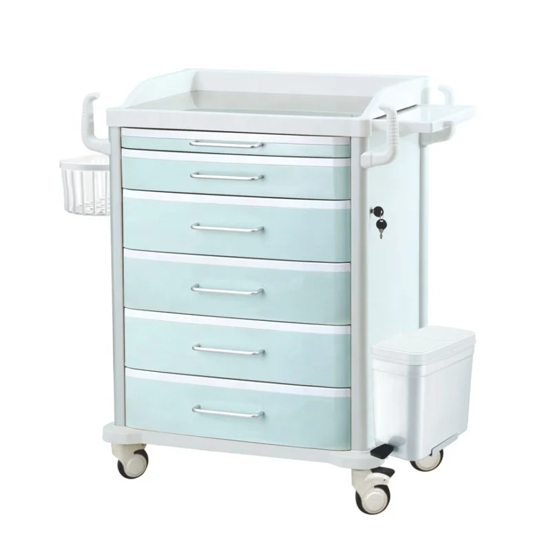 New Arrival Nursing Trolley Cart Computer Trolley Endoscopy Trolley With Box