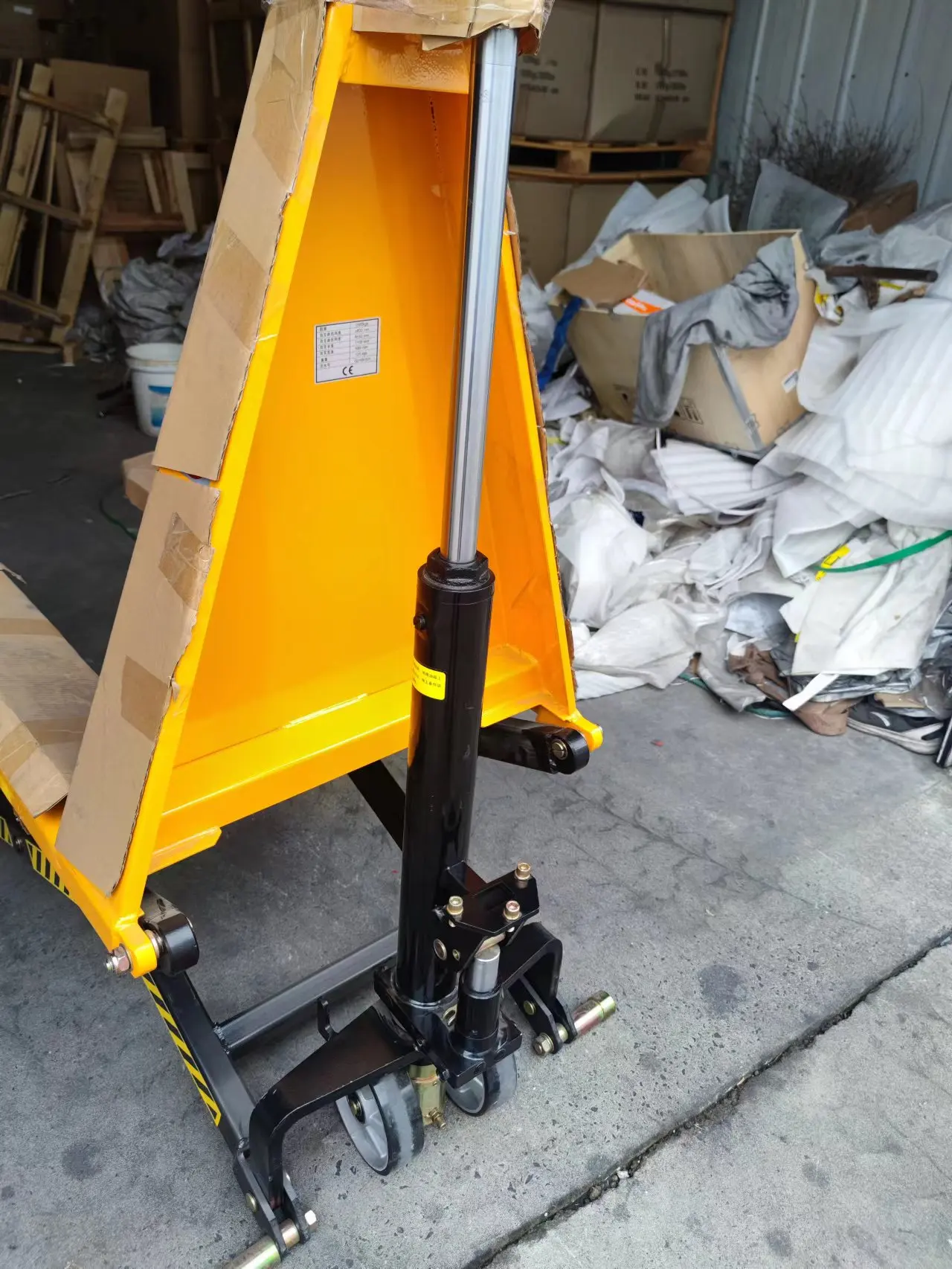 1000KG 1500KG Manual Hydraulic Double Pumps High Lift Scissor Pallet Truck