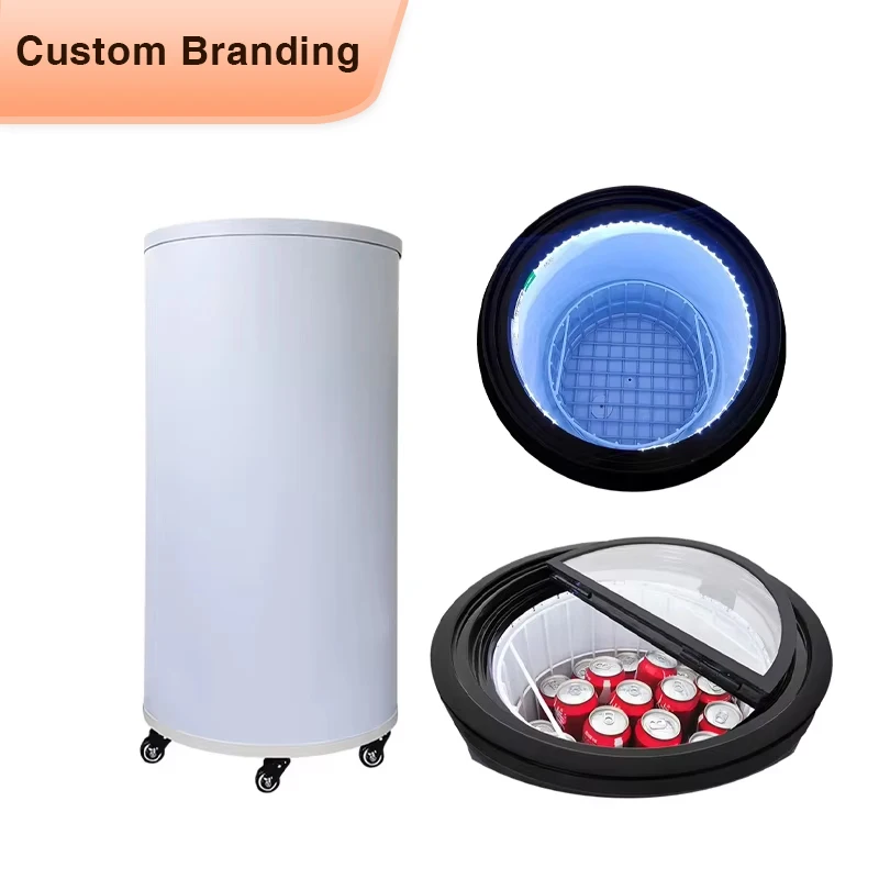 Meisda SC65Y 65L Party Use Electric Round Barrel Beverage Cooler With 4 wheels