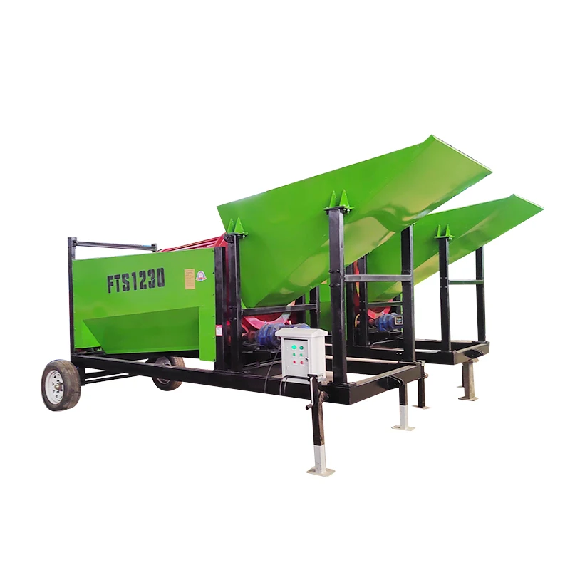 Low Price Easy Operating Portable Portable Firewood Trommel Screen Mobile Trommel Screen