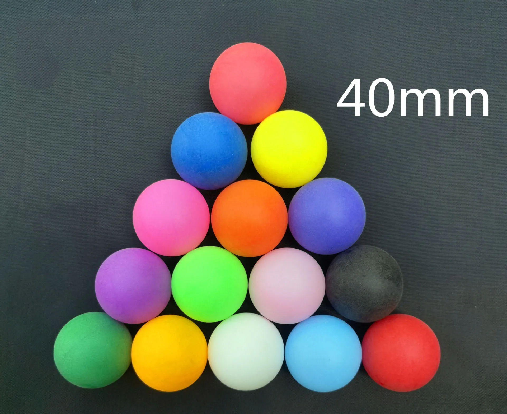 in China wholesale cheap table tennis ball 40mm pingpong balls for lottery pingpong playing colorful gaming ball