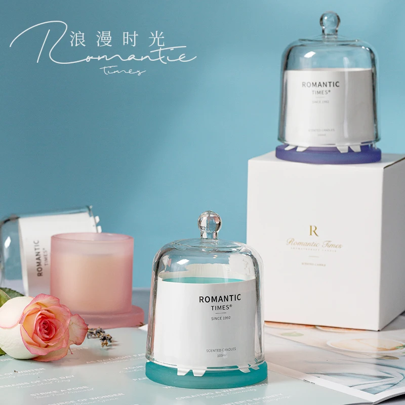 High Quality Home Bedroom Decoration Scented Candles With Glass Cover Scented Candle Wax