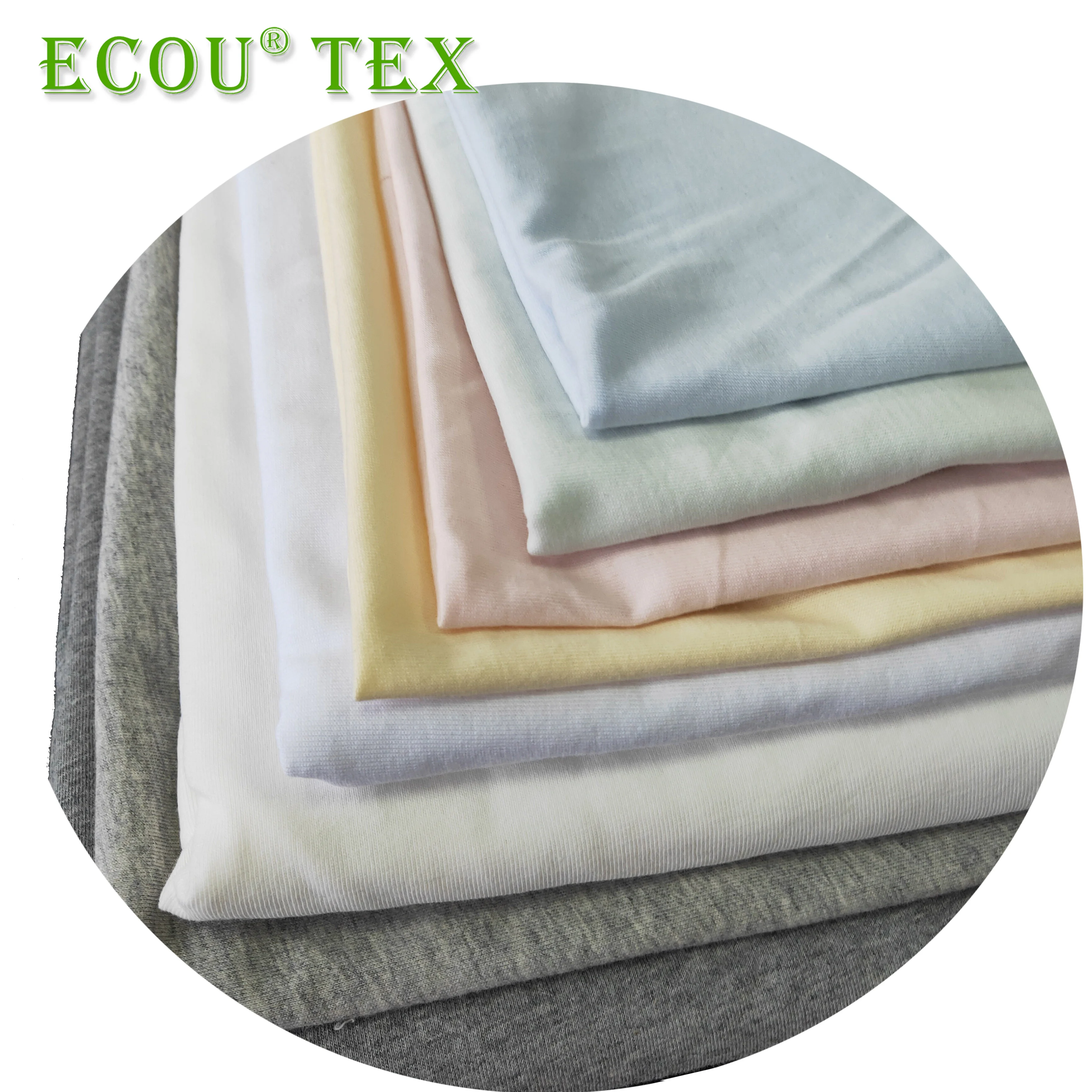 GOTS certified Natural Vegetable dyed 100%organic cotton jersey fabric harmless good for skin and immune system