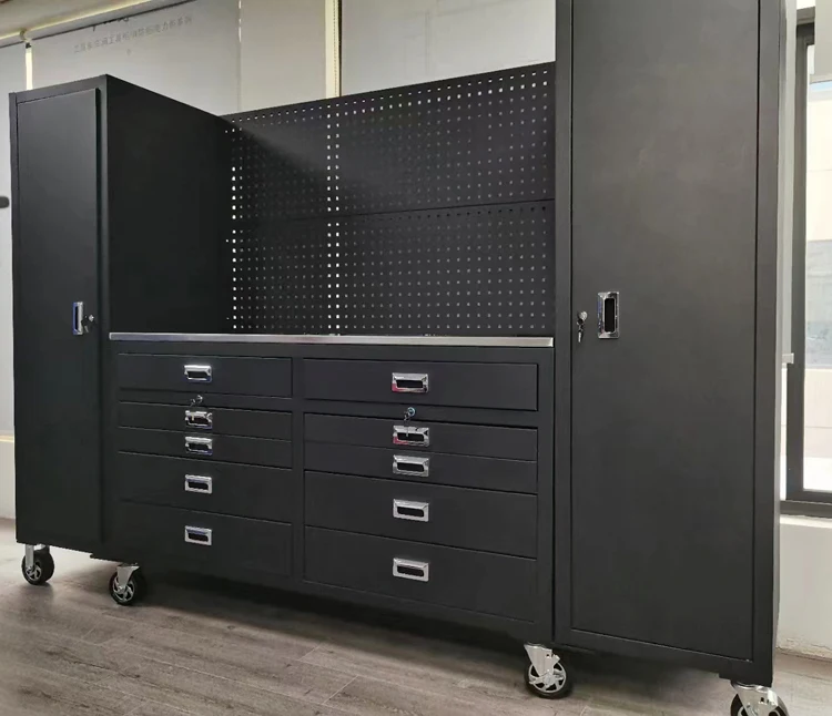 Goshen  YongKang factory  German Hot Sale Modern Wall Mounted Garage Module Tool Cabinet and Work Bench Tool Roller Cabinet