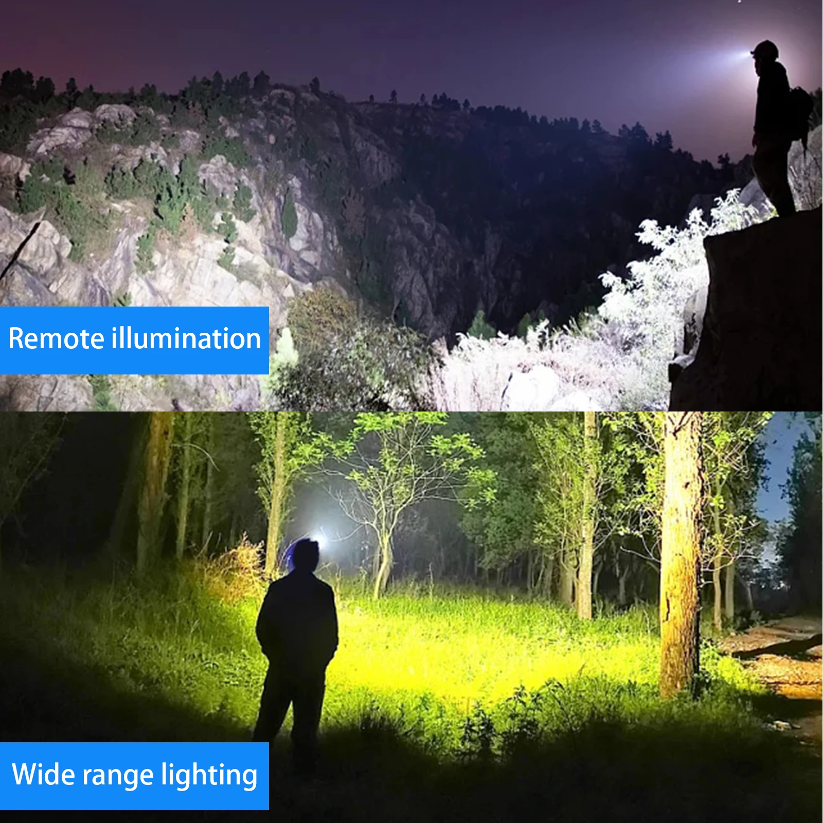 Hot selling mini lightweight silicone waterproof LED sensor headlamp long range powerful light head lamps
