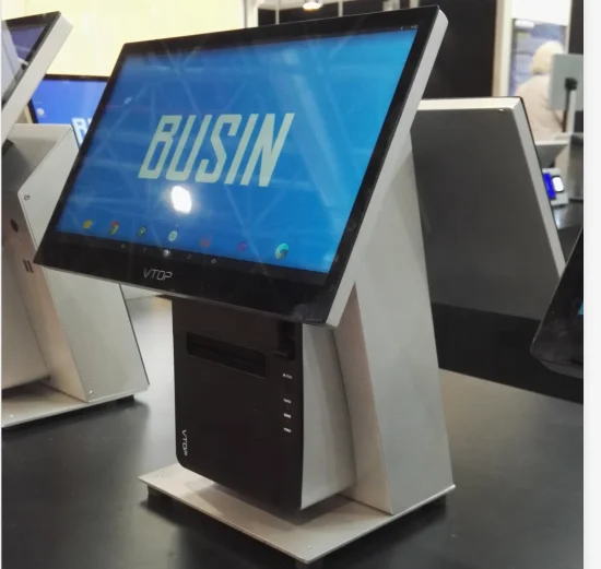 J6412 Win11 15.6 ' All in One Pos Terminal System windows Dual Screen Pos System Built-in Printer