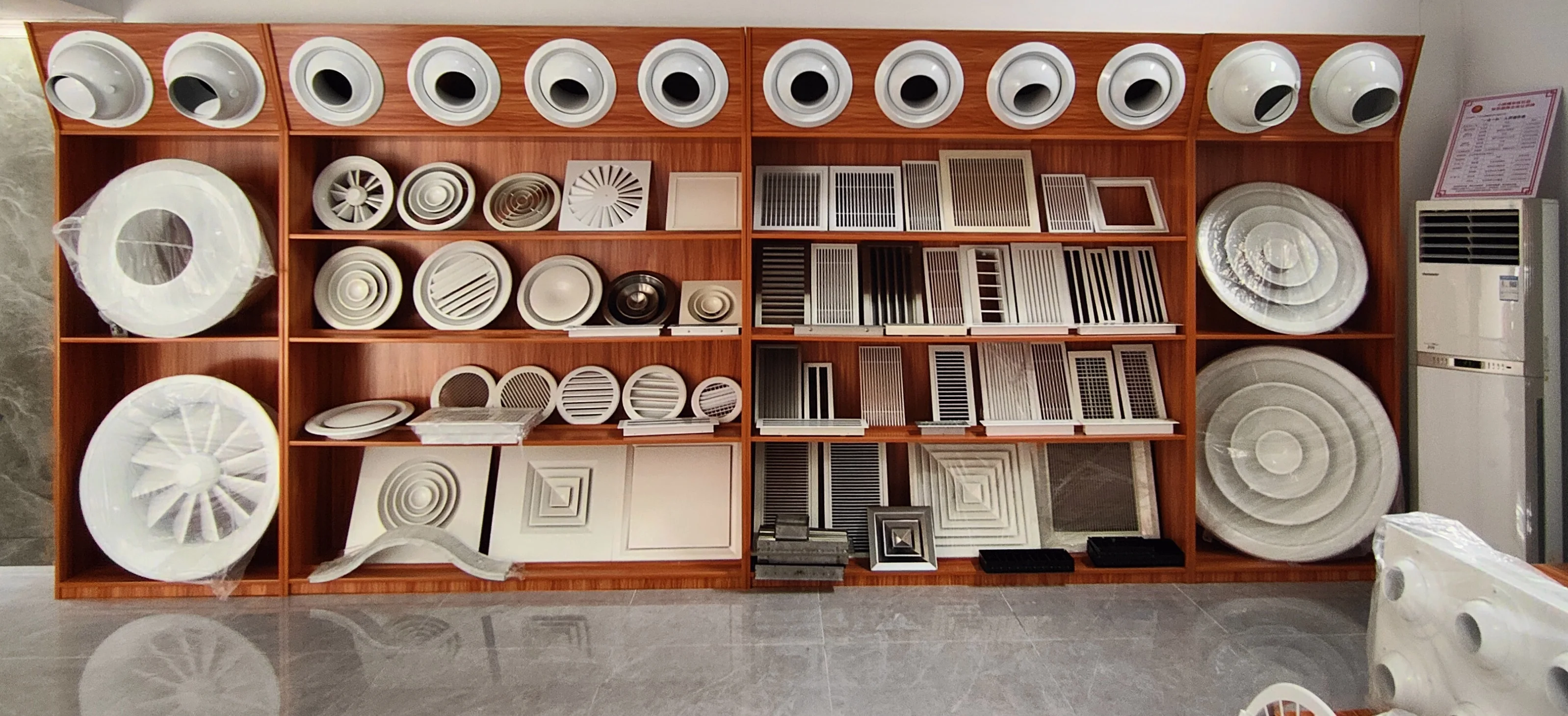 EZONG Mill Finished 400*400mm Aluminum OBD Opposed Blades Damper for square air Grille & Diffuser