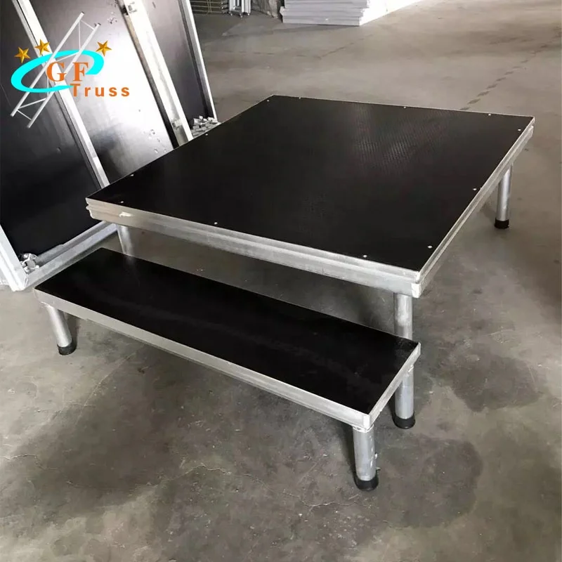 Алюминиевая сцена 1 2x1 2 м используется для наружной свадебной сцены торжественных