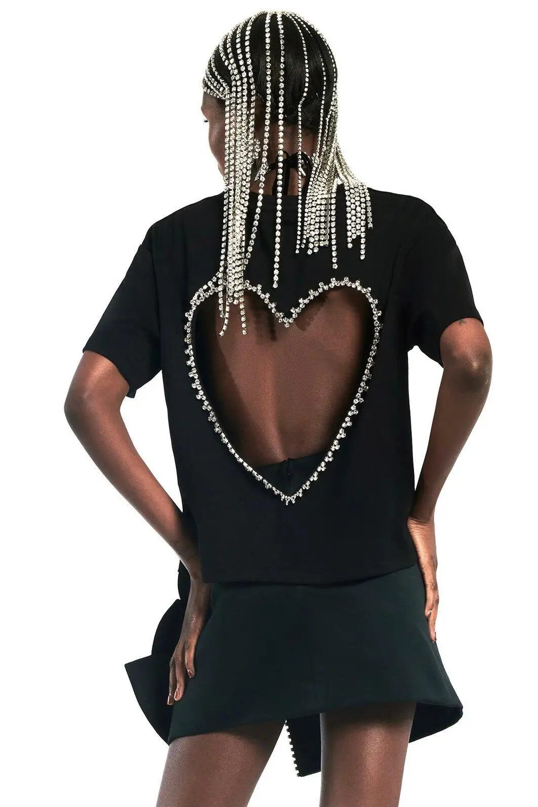 2021 Women Summer Backless T-Shirts Backless Fashionable Tops Ladies Blouses &Tops