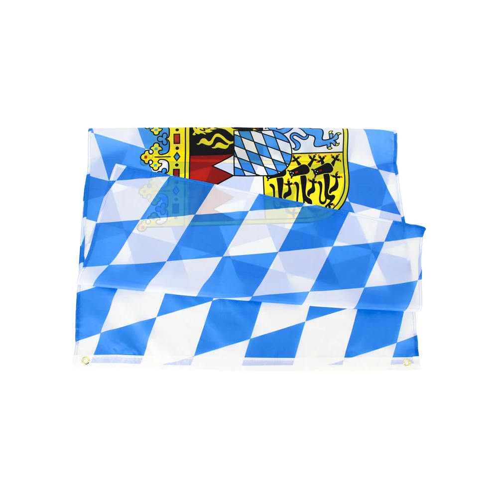Shangqi сделать 3x5 футов Bavaria со львами двойные сшитые баварский Лев Crest флаги