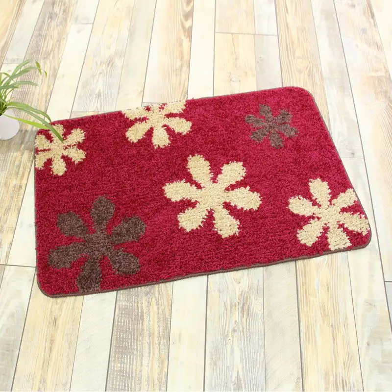
Green flower embossed 3D design EPVC eco-friendly non-skid bathing mat suction cups 