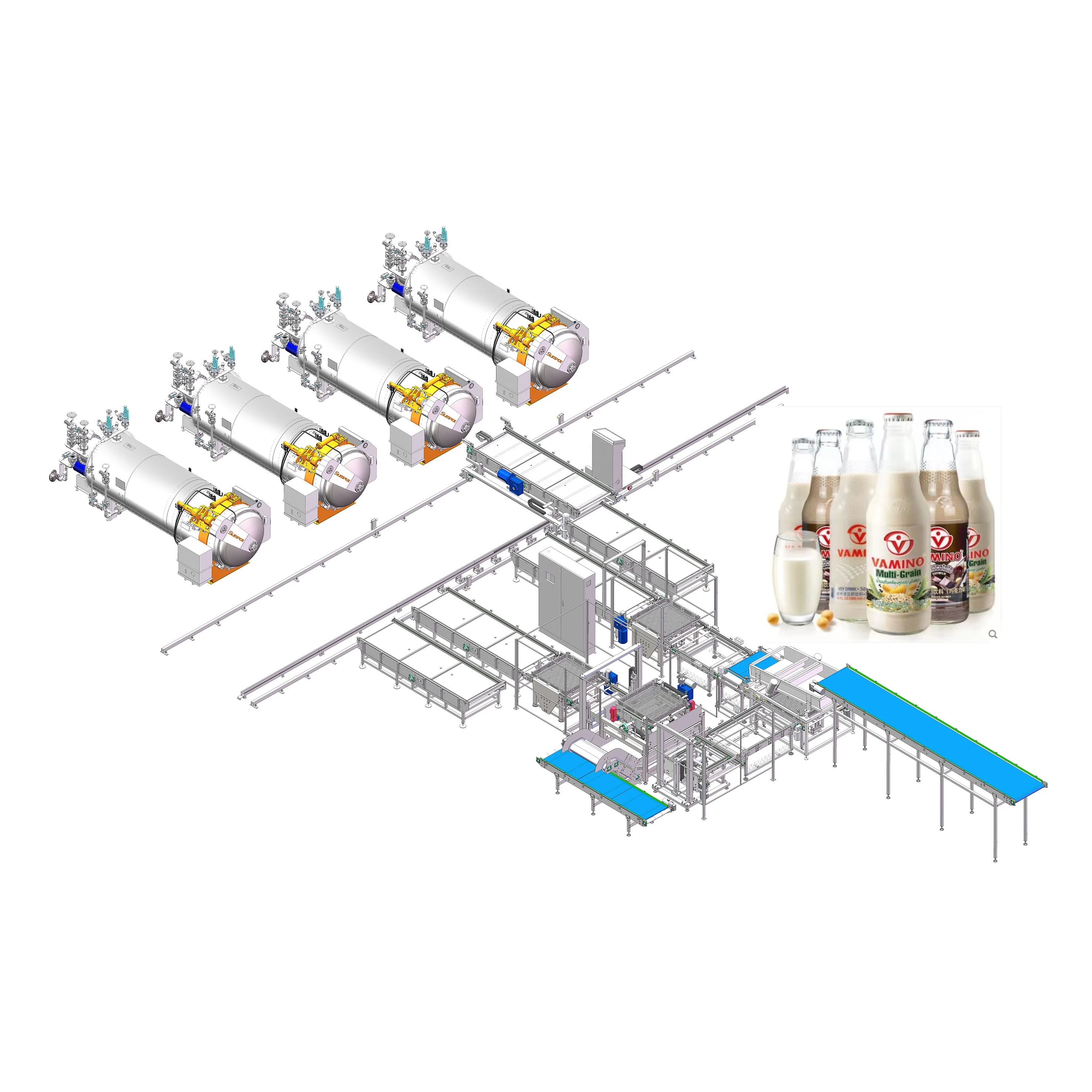 SUMPOT bottled beverages loading and unloading system automatic line