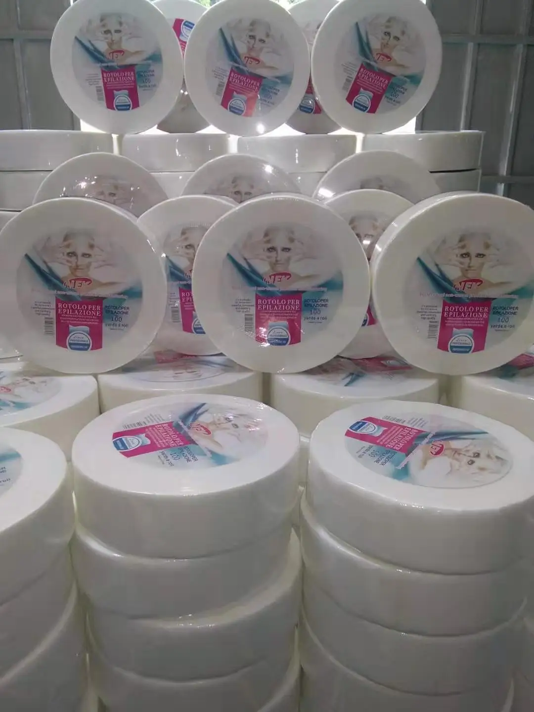 Hair removal paper roll 7*100 yards custom polyester non-woven fabric body beauty disposable depilatory wax strip roll