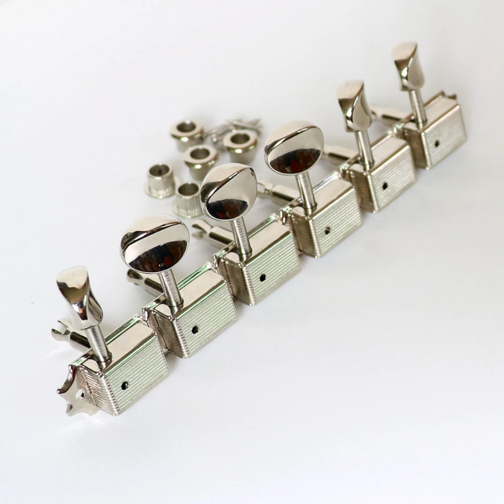 Donlis vintage 6pcs in line Guitar Tuner Pegs for With metal handle and bushing for 8mm machine head holes