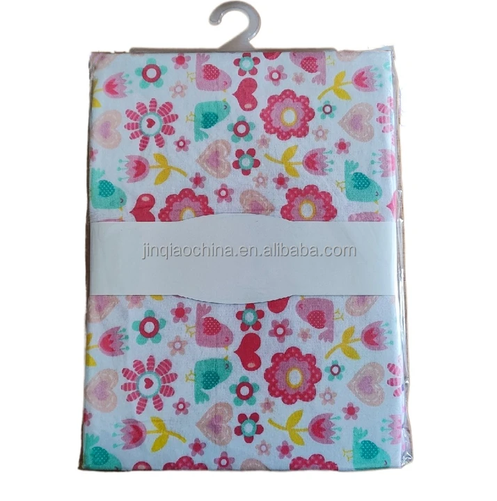 Cute Printing Patterns New Design  Comforter Baby Cot Sheet Sets Woven Babies Plain 100% Cotton bed sheet sets