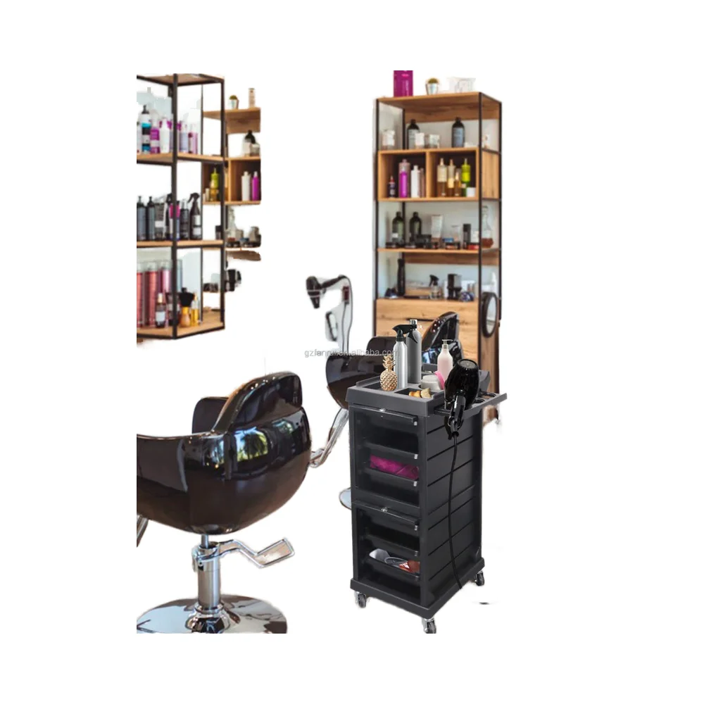 Modern Home Hair Salon Tool Cart Beauty Trolley Portable Multi-Layer Storage Removable Plastic Shelves Cross-Border Beauty