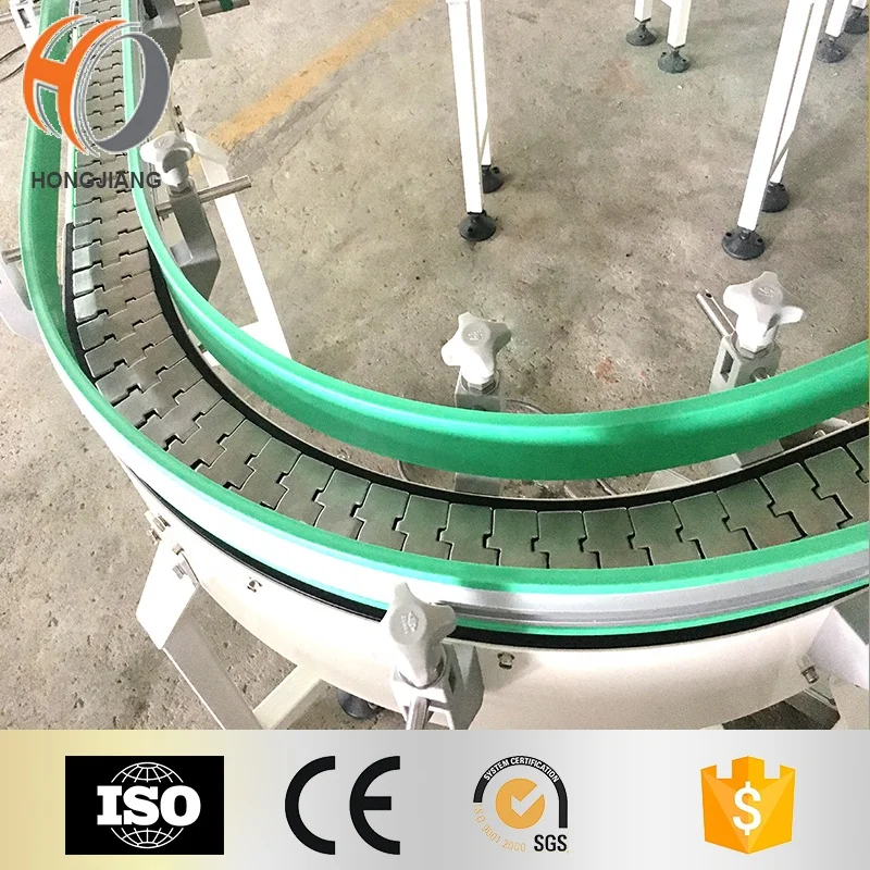 SS Chain Conveyor heavy duty table top Stainless steel 304 Chain Conveyor system for glass bottles