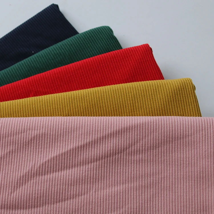 3922# 75%polyester  25%rayon  ,2*2 knitted  rib fabric for the pullover and t-shirt