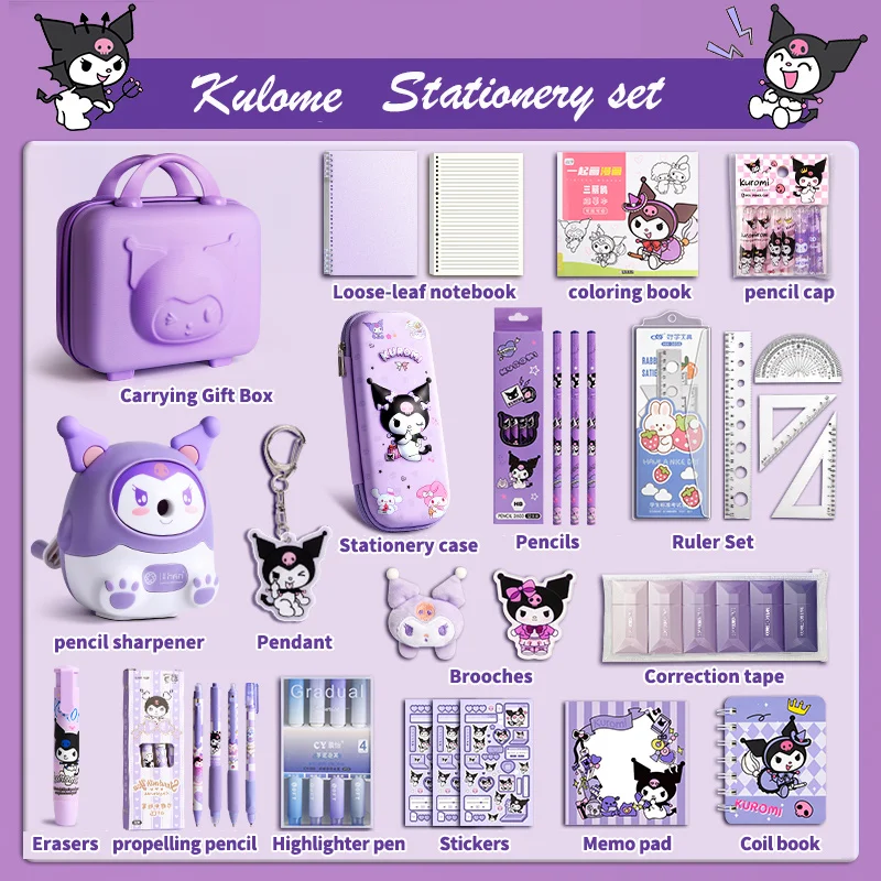 Рождественские подарки для детей Sanrio Милая креативная Подарочная коробка канцелярские и школьные принадлежности набор канцелярских принадлежностей