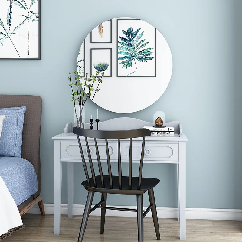 Eco-friendly acrylic oval rectangular mirror sticker toilet bathroom living room wardrobe bedroom home decorative wall sticker