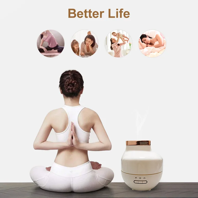 
Hot Selling Ultrasonic 500ml Oil aroma diffuser,electric Aromatherapy Purifier Essential Oil Wood Aromatic 7 Led Color 