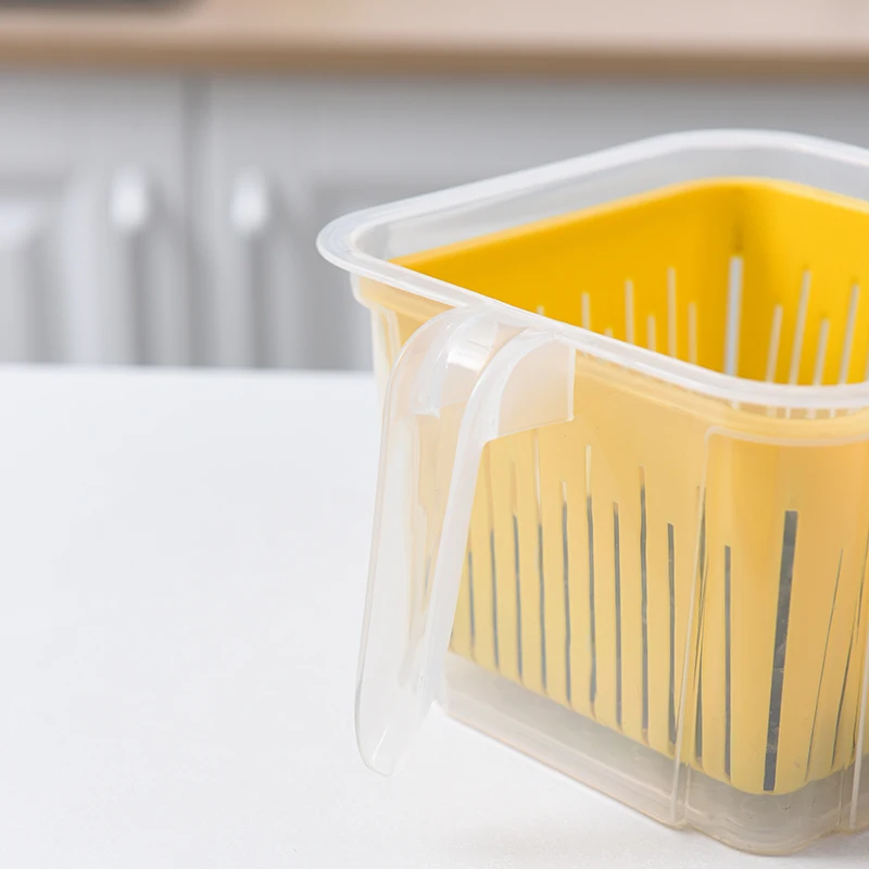 Fruit wash drain basket Amazon product kitchen plastic storage box