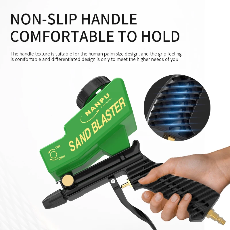 NANPU Mini air portable sand blaster gun with ceramic nozzles