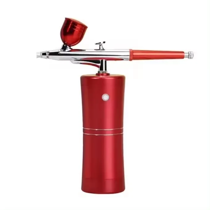 Custom New Makeup Airbrush Machine 7.4V Spray Gun Facial Airbrush Set Nail Airbrush For Make Up Nail Art Paint