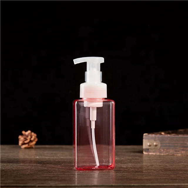 hot sale 250ml 450ml square soap dispenser petg media bottles with foam pump