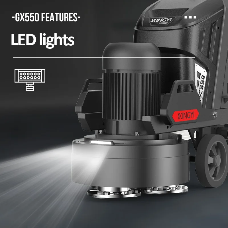 550 мм 5.5KW 220V 380V с тремя головками эпоксидный терраццо шлифовальный станок бетонный пол