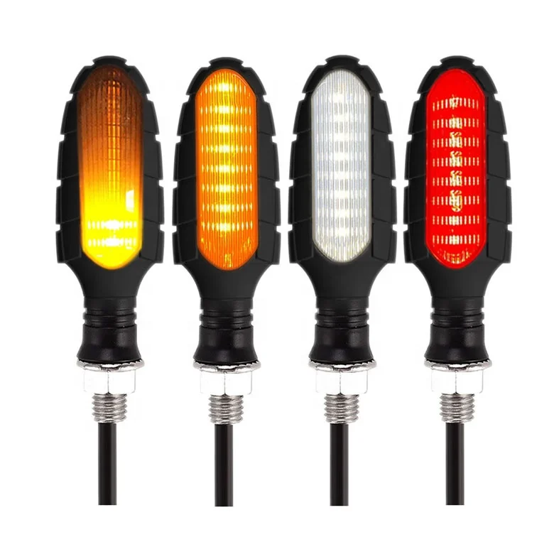 Motorbike Dual Color Indicators DRL Daytime Running Light LED Water Flowing Sequential Turn Signal Light Motorcycles