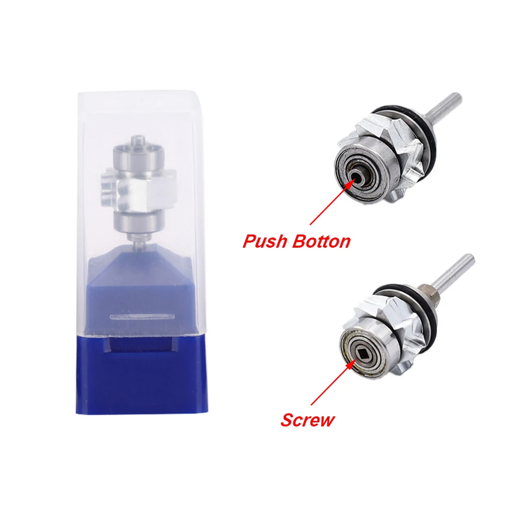 Dental Turbine Cartridge Rotor 2 Types NSK High Speed Standard Handpiece Push Button Torque Bearing Rotor Stainless Steel