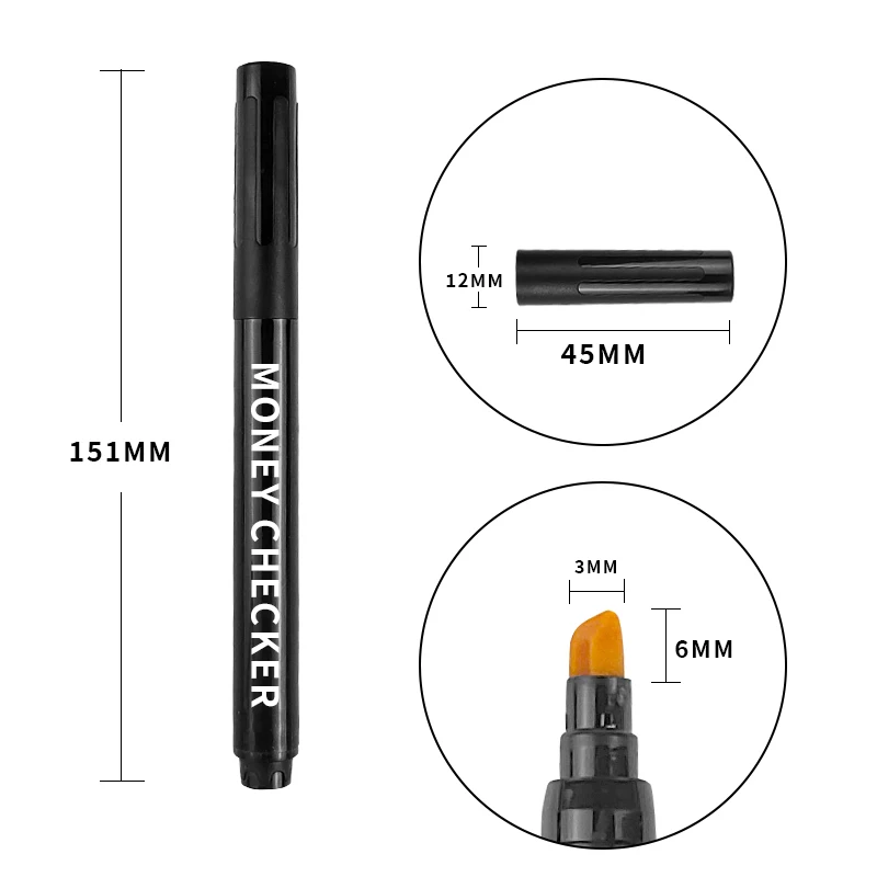 KHY Free Sample USD Dollar Professional Magical False For Detector Test Money Marker Bill Euro Checker Pen