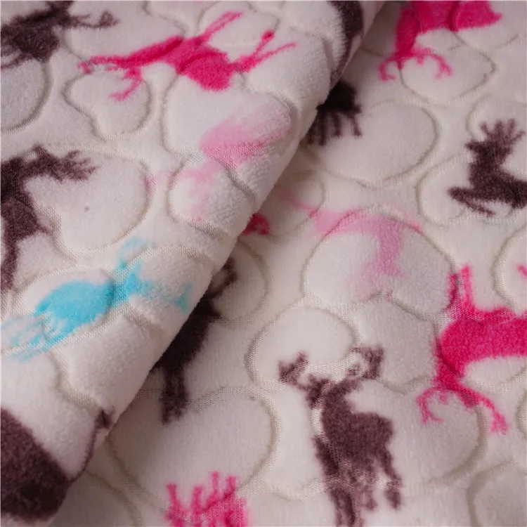 Factory Good price custom printed polyester fleece fabric winter polar fleece 170gsm