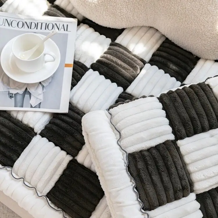 Thickened Steamed Bun Sofa Cushion Plush Non-Slip Leather Sofa Seat Cushion Simple Modern Sofa Cover