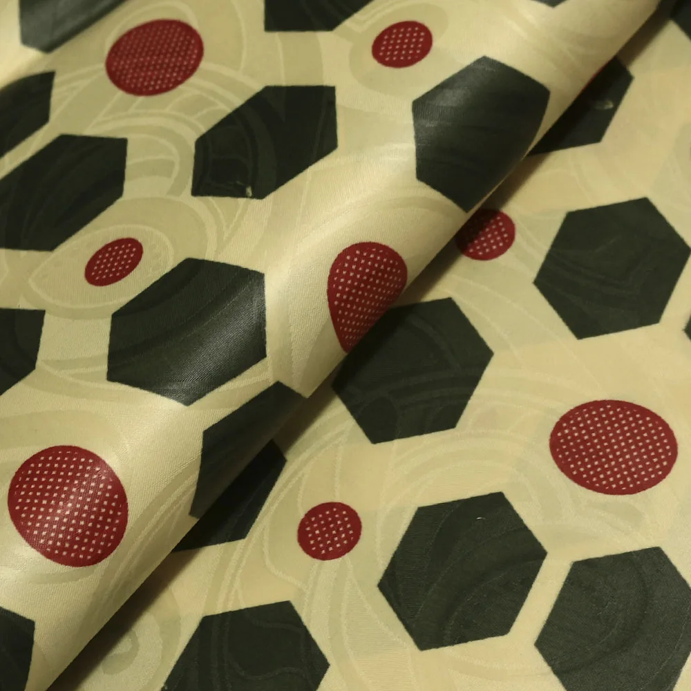 Damask Shadda Couleur De Bazin Riche Brode Tie Die Tissu Austria Coton Polyester African Printed Jacquard Brocade Fabric