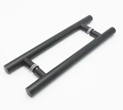 Stainless steel door handles  H-Type Polish finished Mirror finished  door handles suitable for 8-12mm thickness glass