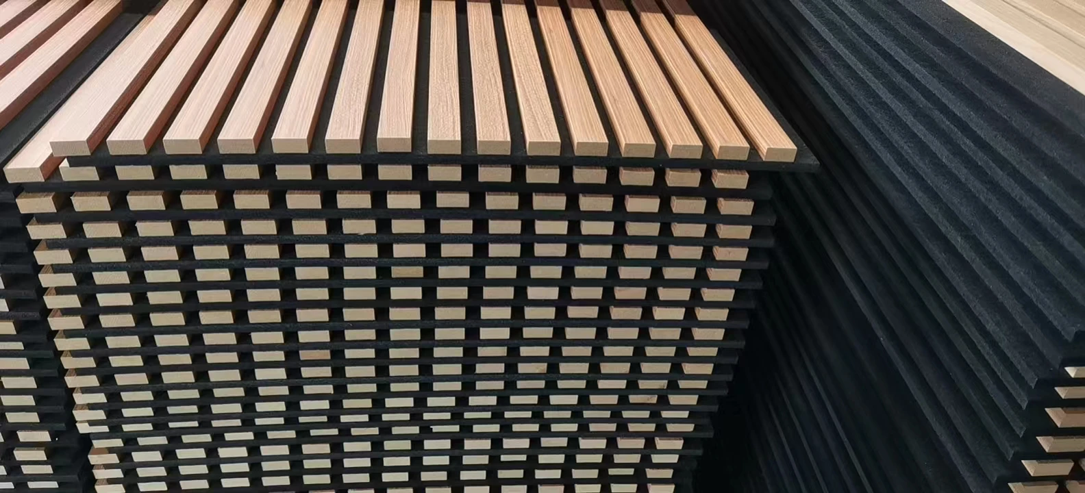 cutome ECO friendly slat wall acoustic natural oak surface wooden slat acoustic panels slat