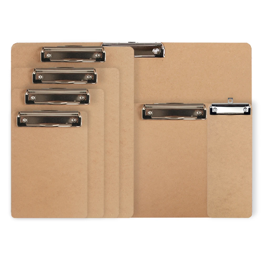 Praise Good Quality Hardboard Letter-size Exam Writing Pad Wooden A4 MDF Restaurant Menu Clipboard