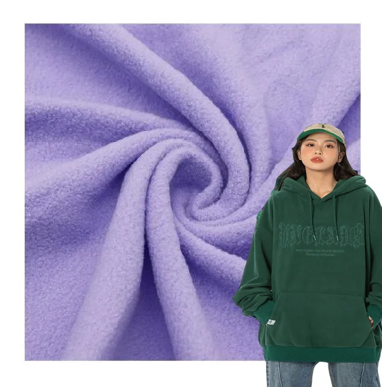 High Quality Manufacturers 100% Polyester Two Side Brush One Side Anti-Pilling Polar Fleece Fabric For Cloth