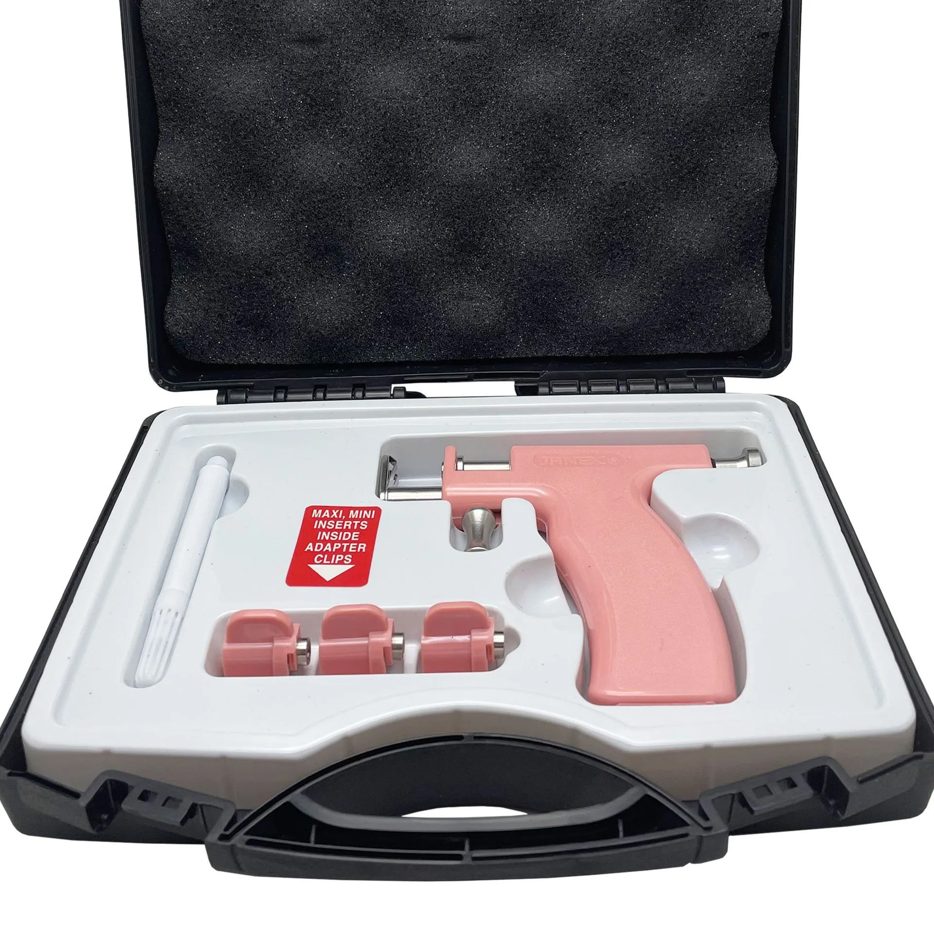 Professional No Pain Safe Ears Piercing Gun Ears Pierced Kit Black Stainless Steel Piercing Machine Factory Wholesale