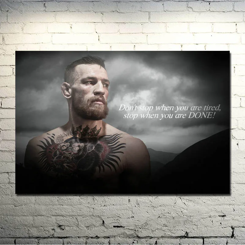 Conor McGregor UFC Motivational BOXING Silk Or Canvas Poster Picture For Living Room Decor