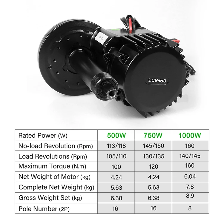 Bafang Electric Bike Mid Drive Bbs02b Motor Ebike 48v 750w Conversion Kit