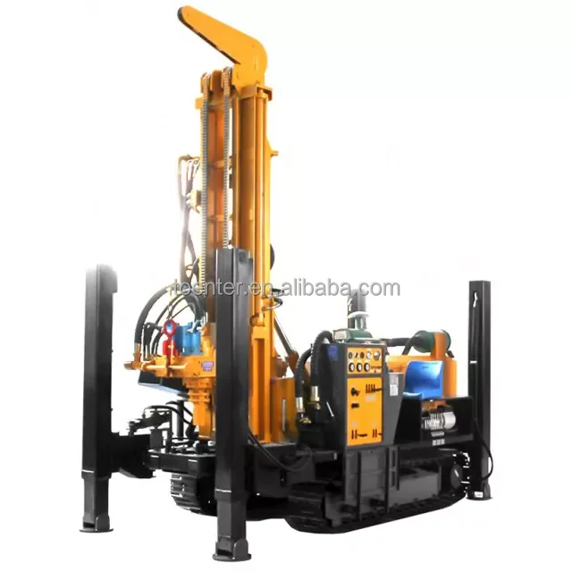 260m High-leg crawler pneumatic water well drilling rig, deep hole hydraulic drilling rig, 6-meter tower rapid drilling rig
