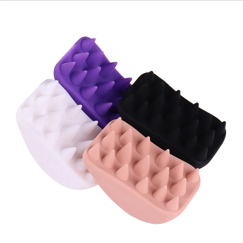 
New idea Massage brush Amazon best seller custom LOGO silicone hair scalp massage shampoo brush 