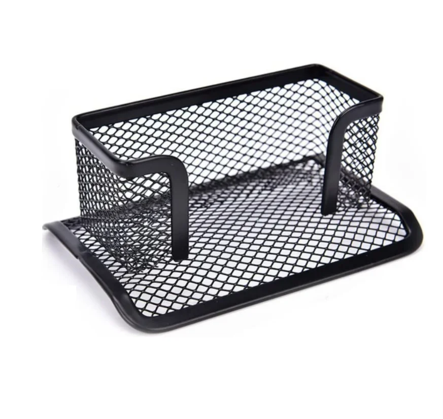 Office Desk Tabletop Countertop Business Card Holder Mesh Card Holders Name Card Display Stand Desk Organizer